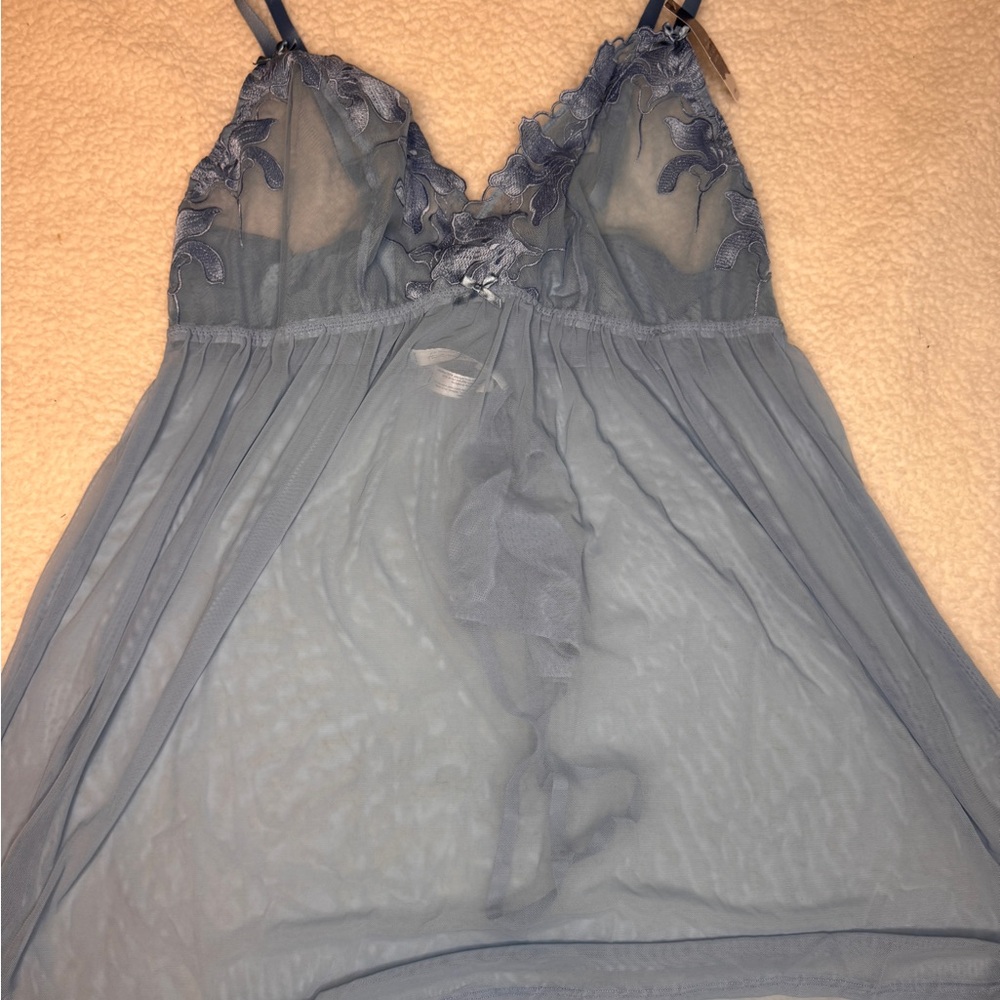 NWT CACIQUE 2 Piece Elegant Blue Chemise